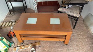 Mesa de centro madera y cristal