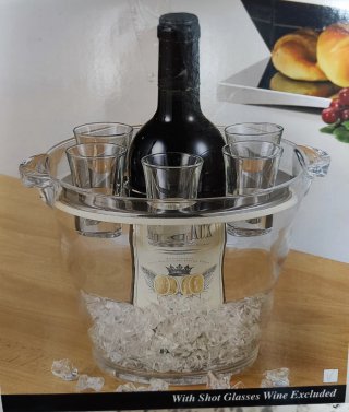 Enfriador de vino con cubitera