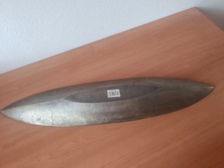 Centro de mesa barca aluminio 70x15cm