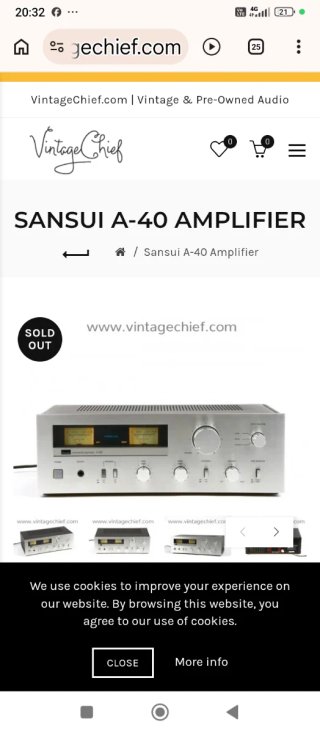 Amplificador Sansui A40 Vintage Reparado