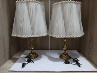 Coppia di Lampade da Tavolo in Bronzo Vintage 640513926