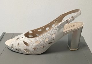 Sandalias Pitillos Talla 41 Beige/Plata