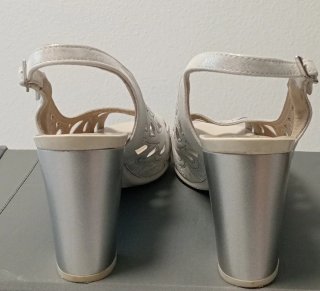 Sandalias Pitillos Talla 41 Beige/Plata