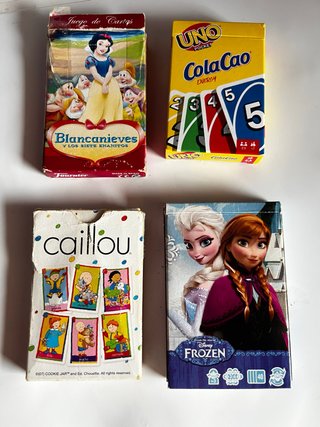 Lote de 4 juegos de cartas infantiles