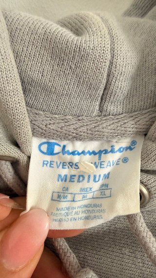 Sudadera Champion Gris con Capucha