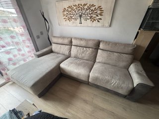 Sofá Eléctrico Comedor Beige/Gris
