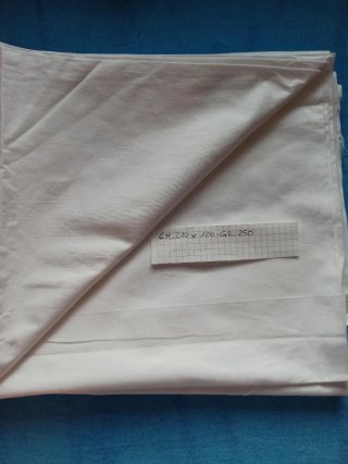 Tessuto cotone pelle d'uovo bianco