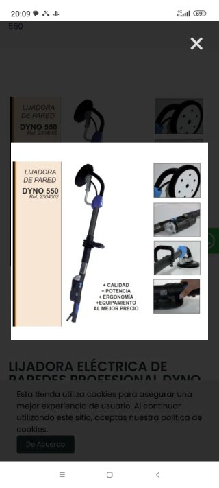 Lijadora de pared Dyno 550