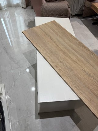 Mueble TV madera maciza con cestas