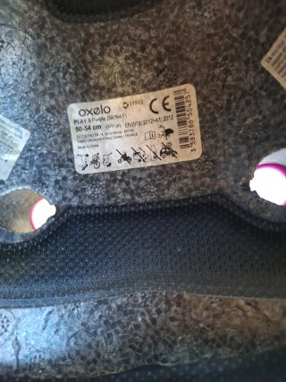Casco Oxelo Morado y Turquesa