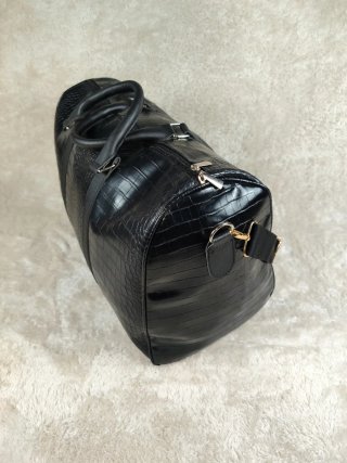 Bolso de viaje polipiel negro