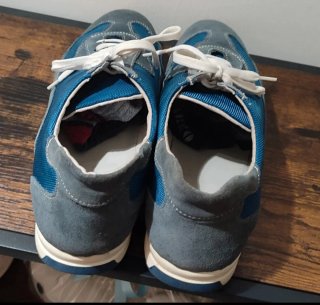 Scarpe uomo pelle blu/grigie