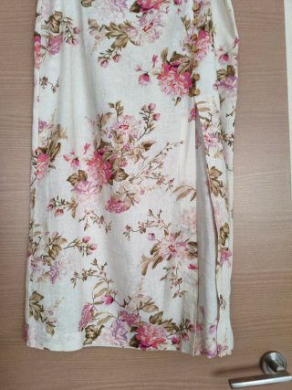 Falda larga floral Mango