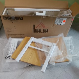 Coppia 2 Sedie Homcom sedia cucina Bianco Rovere