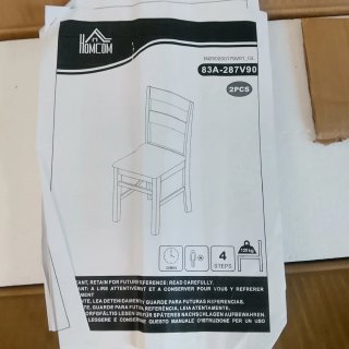 Coppia 2 Sedie Homcom sedia cucina Bianco Rovere