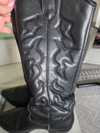 Botas vaqueras negras altas