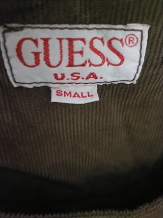 Pichi corto pana vintage Guess USA marrón