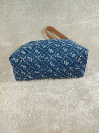 Bolso gran capacidad lujo Elegante azul/camel