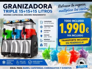 Granizadora Triple 15+15+15 Litros Tl 674470944