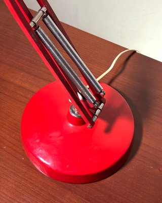 Lampada Luxo L-1 anni '70 rossa