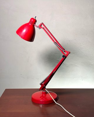 Lampada Luxo L-1 anni '70 rossa
