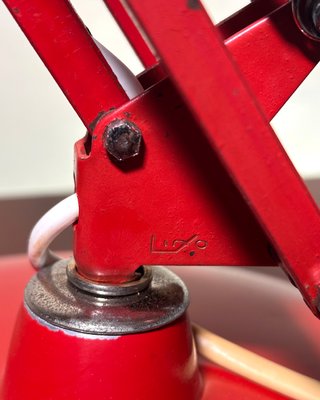 Lampada Luxo L-1 anni '70 rossa