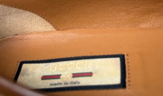 Mocasines Gucci Horsebit Web Beige y Marrón