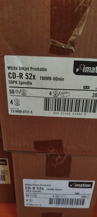CD-R Imation 52x 700MB Printable - 4 scatole