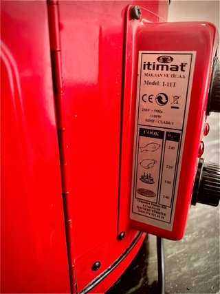 Horno Eléctrico Redondo Rojo