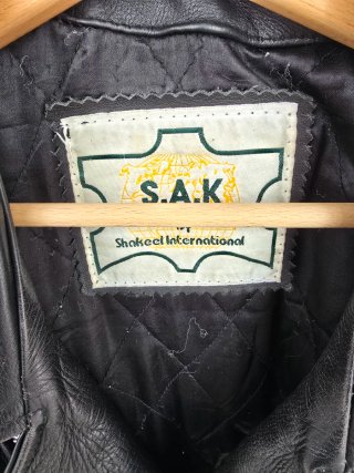 Chaqueta de cuero OAK clásica negra