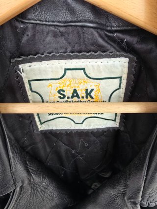 Chaqueta de cuero OAK clásica negra