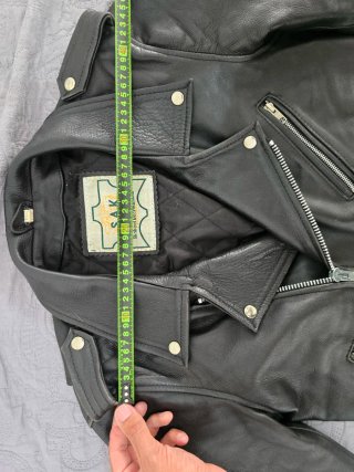 Chaqueta de cuero OAK clásica negra
