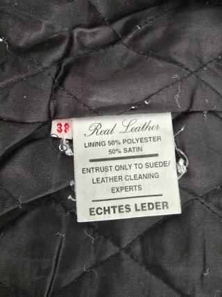Chaqueta de cuero OAK clásica negra