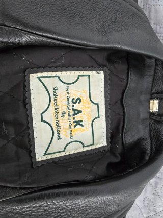 Chaqueta de cuero OAK clásica negra