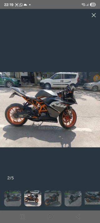 KTM 125 Naranja y Negra