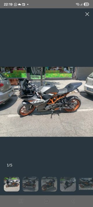 KTM 125 Naranja y Negra