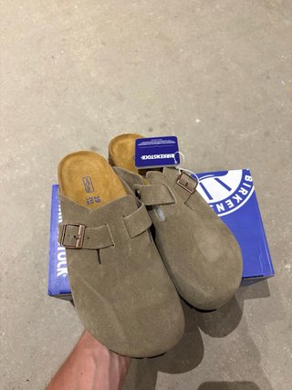 Birkenstock Boston BS Camoscio Beige/Marrone
