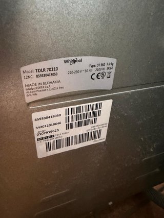 Lavadora Whirlpool TDLR 70210 7kg 1200rpm