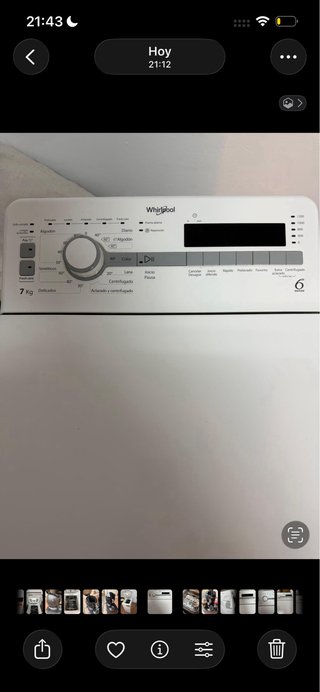 Lavadora Whirlpool TDLR 70210 7kg 1200rpm