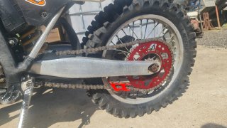 Moto Enduro Gas Gas Azul y Blanca