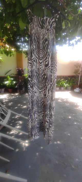 Vestido de verano estampado cebra