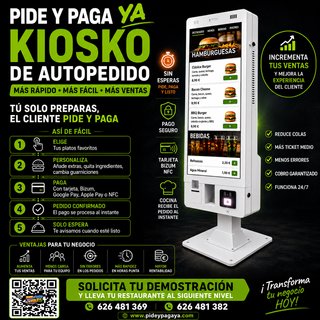 TPV Pide y pagaya Kiosko Autopedido