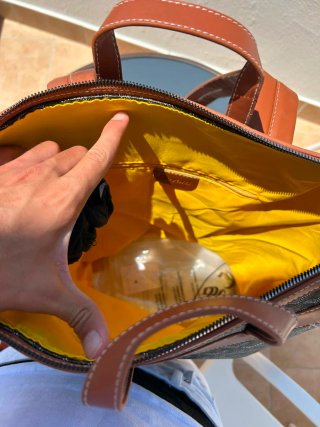 Mochila Goyard Preta e Marrom
