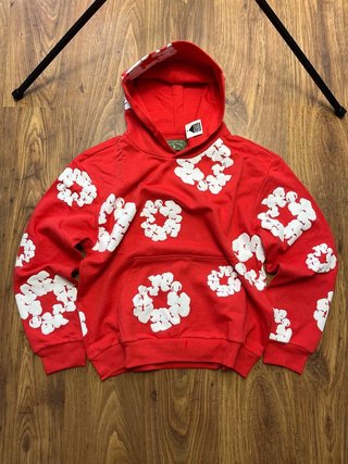 Sudadera Denim Tears Roja Estampado Floral