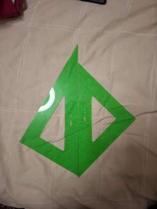 Escuadra cartabón verde