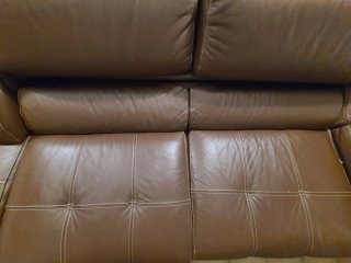 Sofá Chaise Longue Piel Marrón