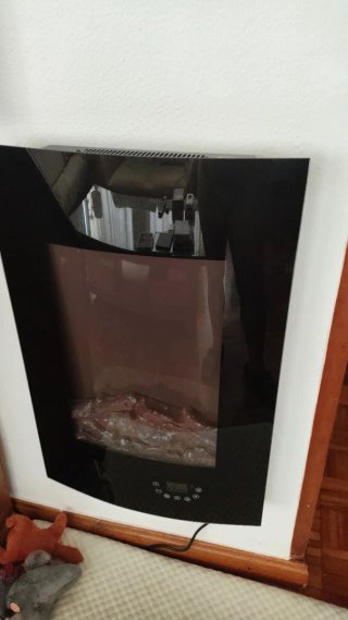 Estufa diseño chimenea negra