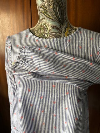 Camisa rayas con flamencos rosa
