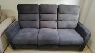 Sofá relax eléctrico gris