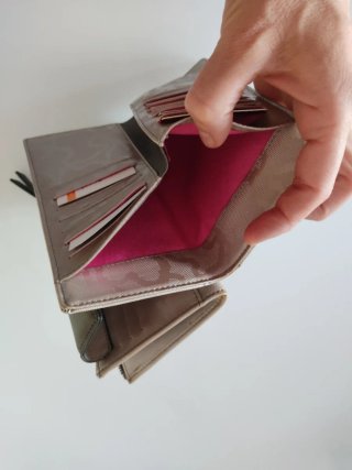 Cartera Tous Gris Plateada